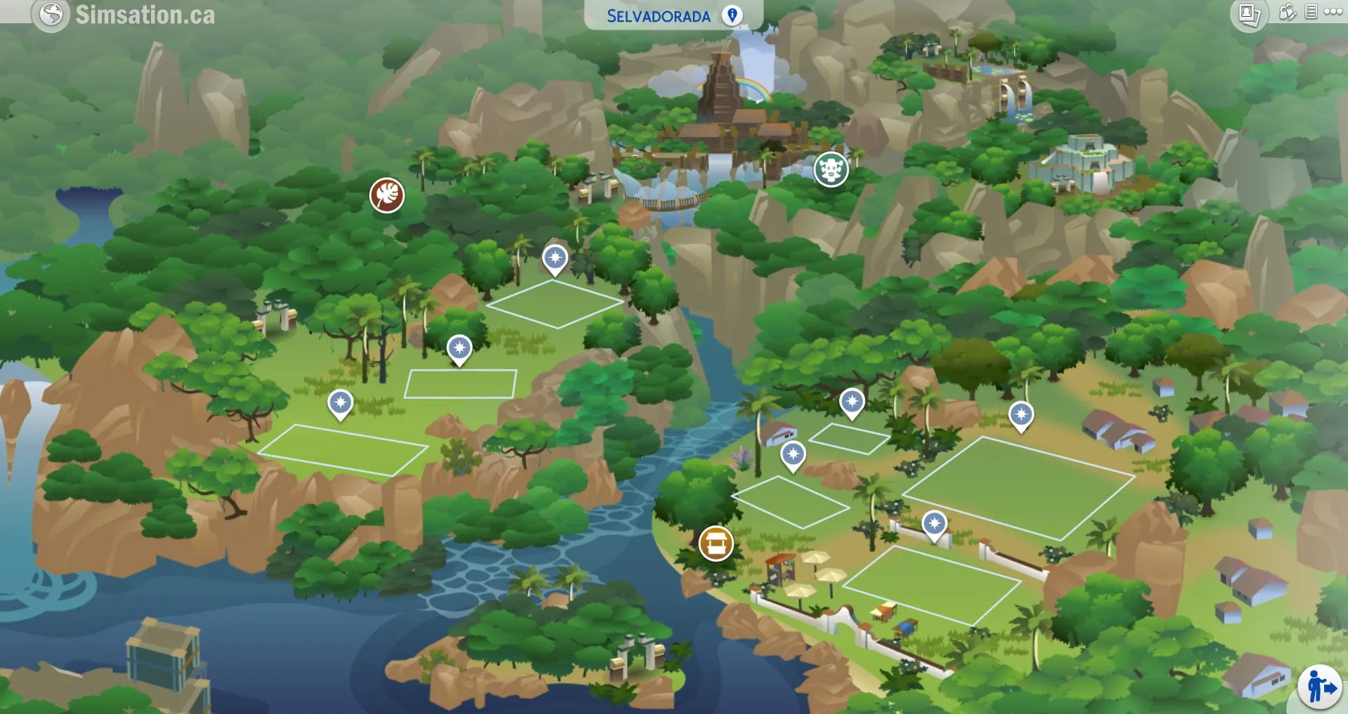 Unlabelled map of Selvadorada showing bulldozed lots